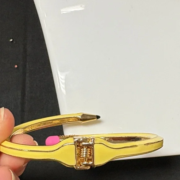 Yellow Bow Pencil Earrings and Pencil Bracelet Set - Picture 3 of 5